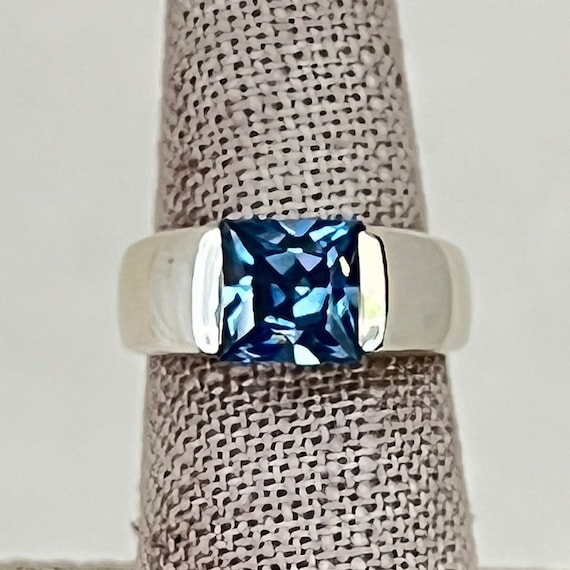 MHT　Miniature Princess Ring (Spinnel) Sterling Silver Princess Cut Spinel Ring - Etsy