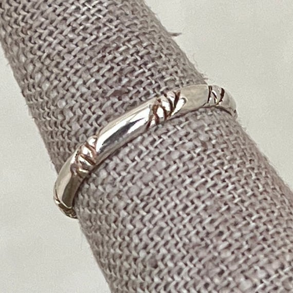 Sterling Silver Twisted Rope Ring - image 2