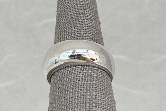Vintage Sterling Silver Simple Domed Ring - image 2
