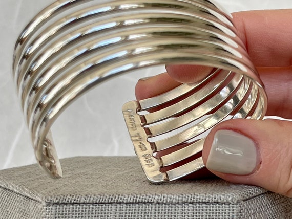 Sterling Silver 6 Bar Cuff - image 5