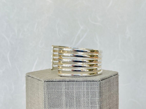 Sterling Silver 6 Bar Cuff - image 3