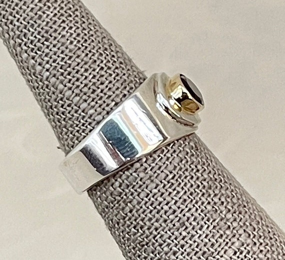 Sterling Silver Garnet Ring - image 5