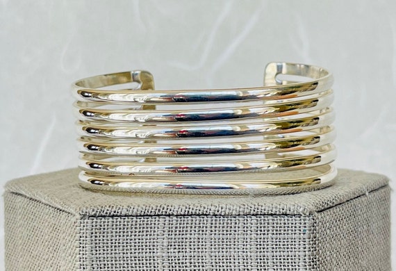 Sterling Silver 6 Bar Cuff - image 1
