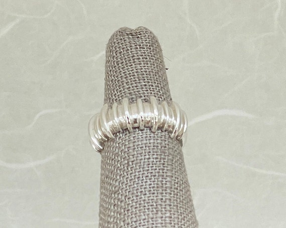 Sterling Silver Ribbed Ring - image 2