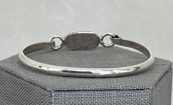 Sterling Silver Malachite Bangle - image 3