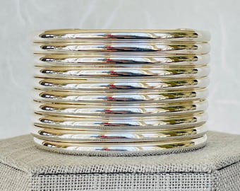 Sterling Silver 10 Strand Wide Cuff