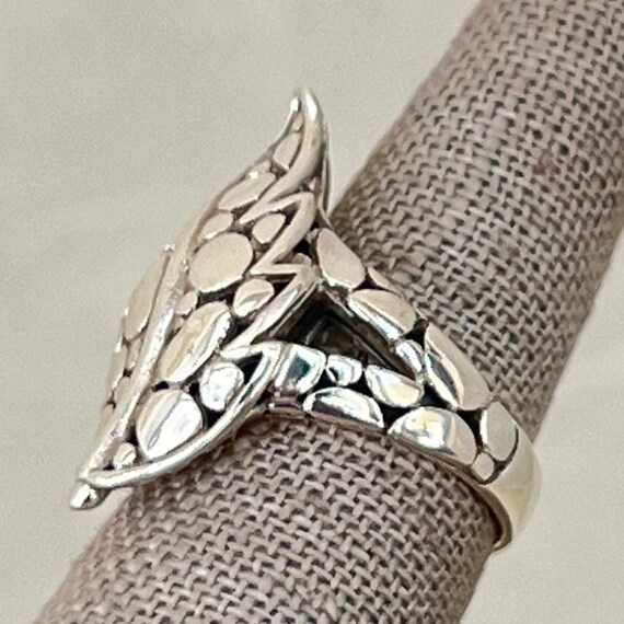 Sterling Silver Leaf Shape Ring - image 5