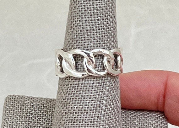 Sterling Silver Innerlinked Circle Band - image 1