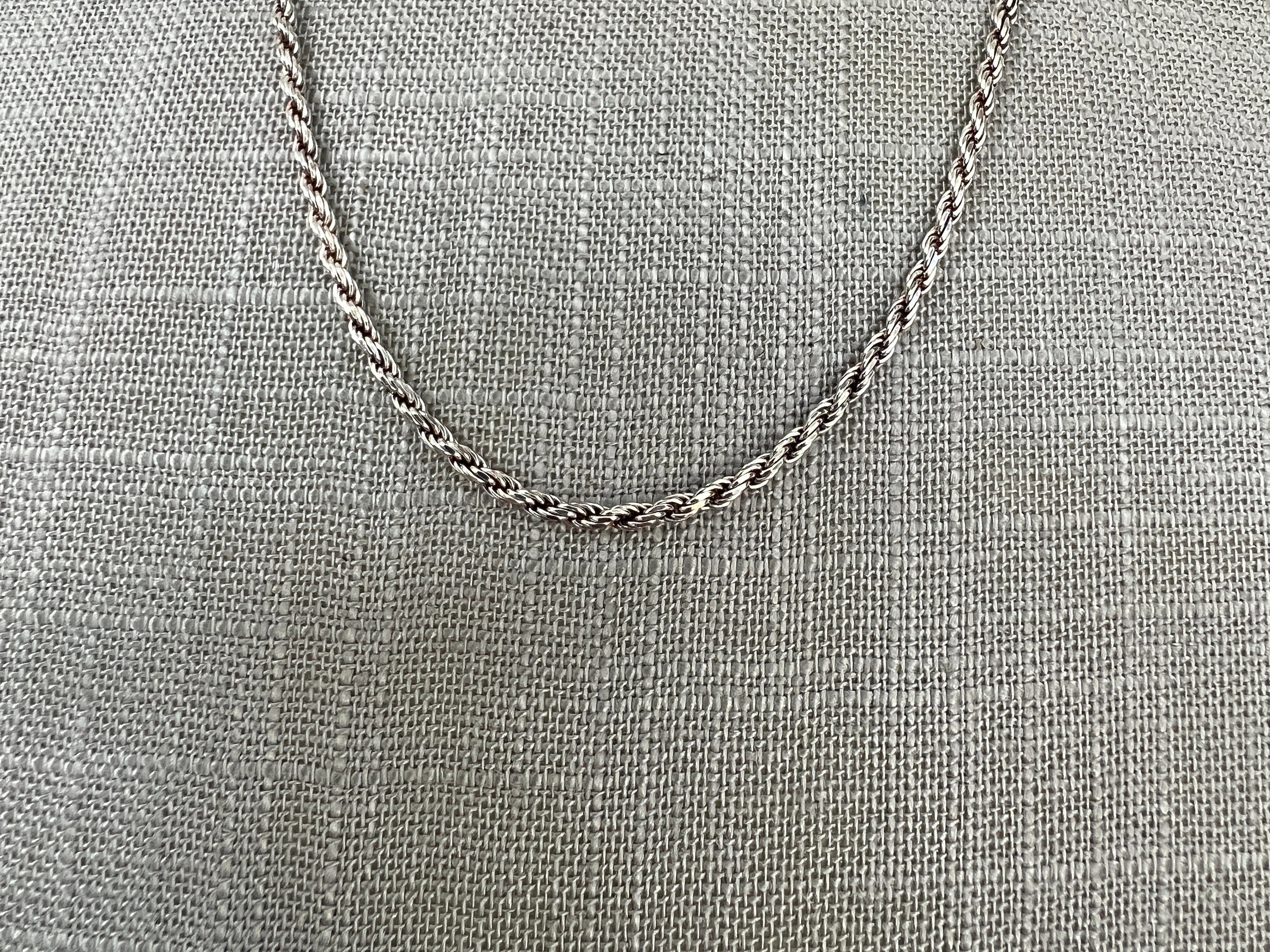 スターリングシルバー 18インチ ロープネックレス - Etsy 日本