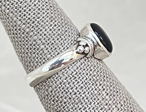 Gemologica Men's Stainless Steel Black Leather Keychain Ring
