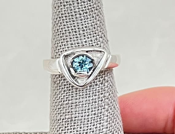 Sterling Silver Blue Topaz Ring - image 1