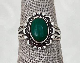 Bell Trading Company Sterling Silver Malachite Ring