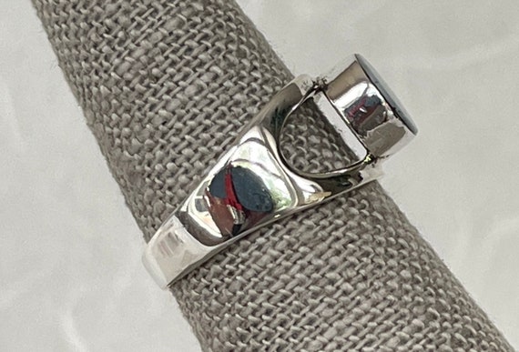 Sterling Silver Oval Opal Split Shank Ring - image 4