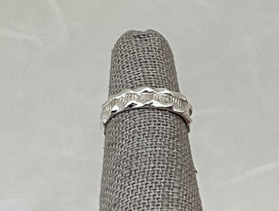 Sterling Silver Patterned Toe Ring - image 2