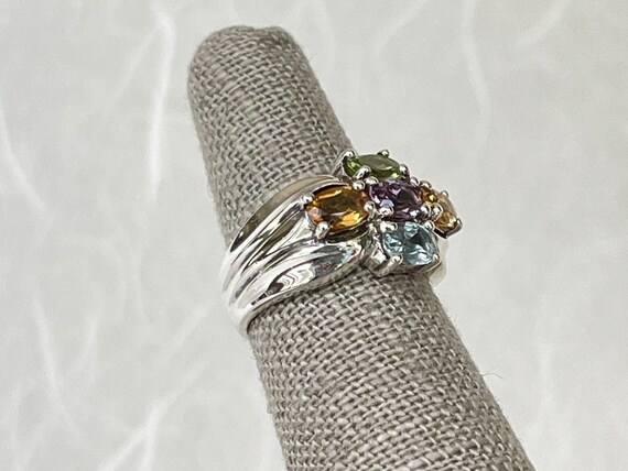 Sterling Silver Multi Gemstones Ring - image 3