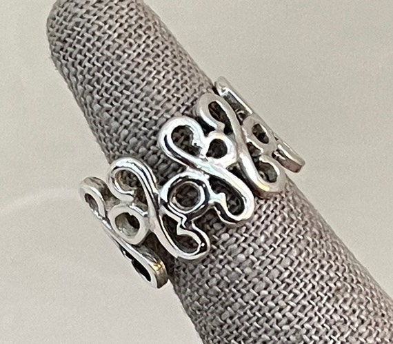 Sterling Silver Open Pattern Eternity Ring - image 4