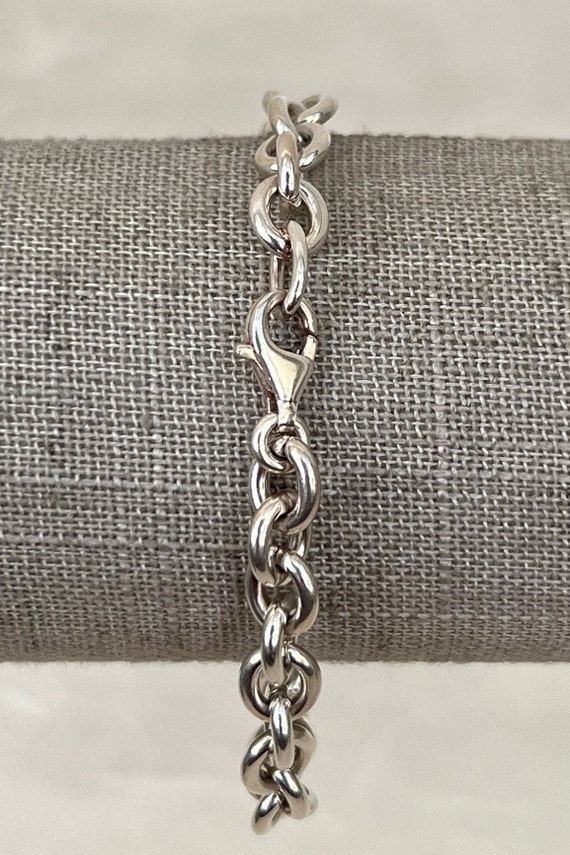 Sterling Silver Cable Link Bracelet - image 2