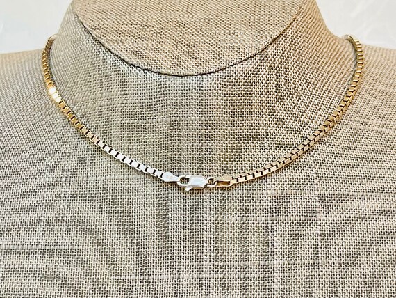 Sterling Silver 18" Box Necklace - image 3