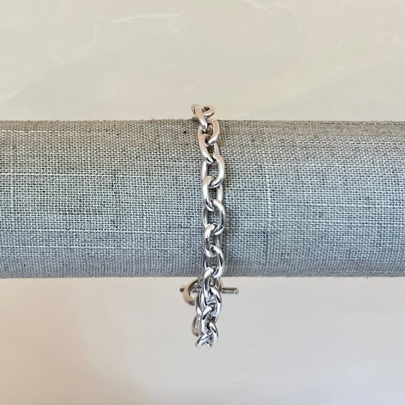 Sterling Silver 8 1/2" Solid Cable Chain Bracelet… - image 3