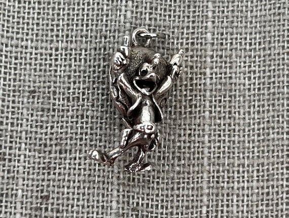 Vintage Sterling Silver Rooster Charm - image 1