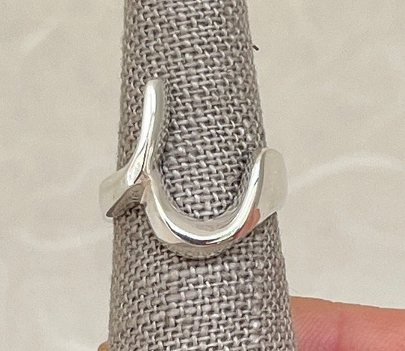 Sterling Silver Organic Wave Ring - image 1