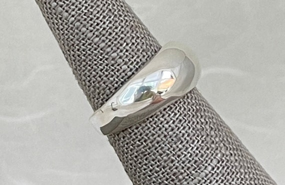 Vintage Sterling Silver Simple Domed Ring - image 4