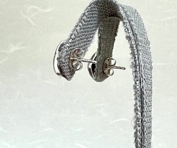 Sterling Silver Rectangular Contoured Stud Earrin… - image 6