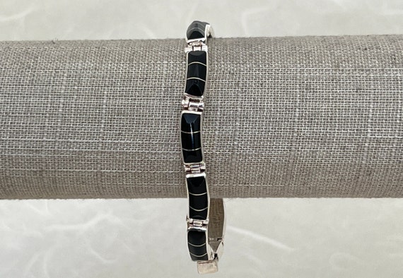 Escorcia 950 シルバー ブラック オニキス バー ブレスレット - Etsy 日本