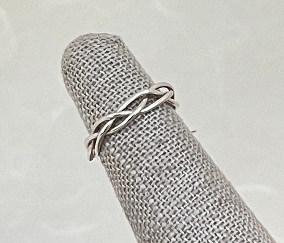 Sterling Silver Woven Toe Ring - image 3