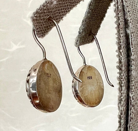 Vintage Sterling Silver Filigree Circle Earrings - image 5