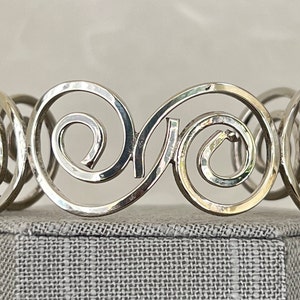 Sterling Silver Swirl Loops Cuff