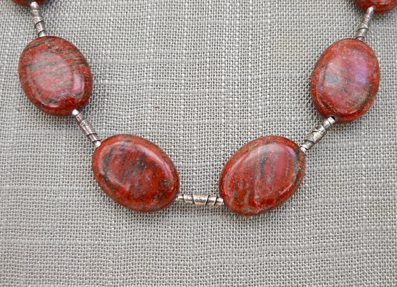 Sterling Silver Jasper Necklace