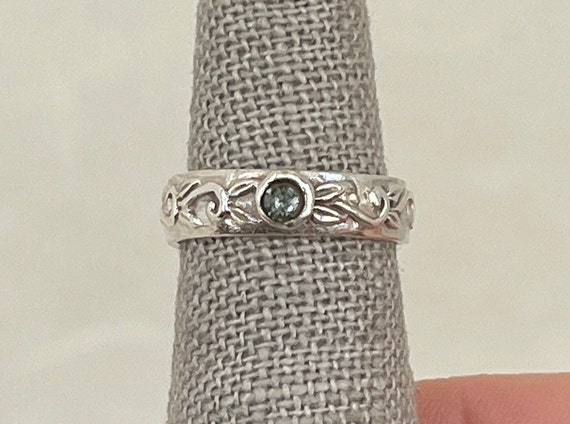 Sterling Silver Patterned Toe Ring - image 1