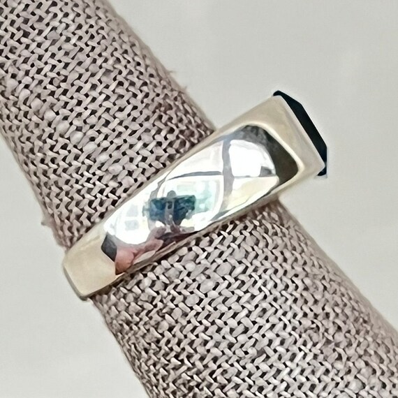 Sterling Silver Princess Cut Spinel Ring View 4