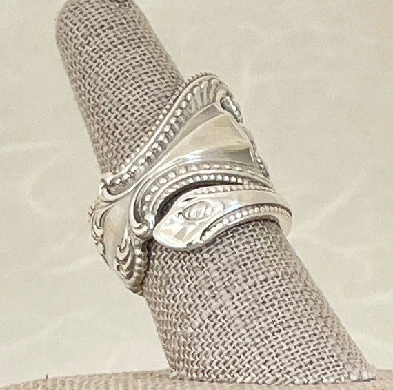 Vintage Solid Sterling Silver Spoon Ring - image 3