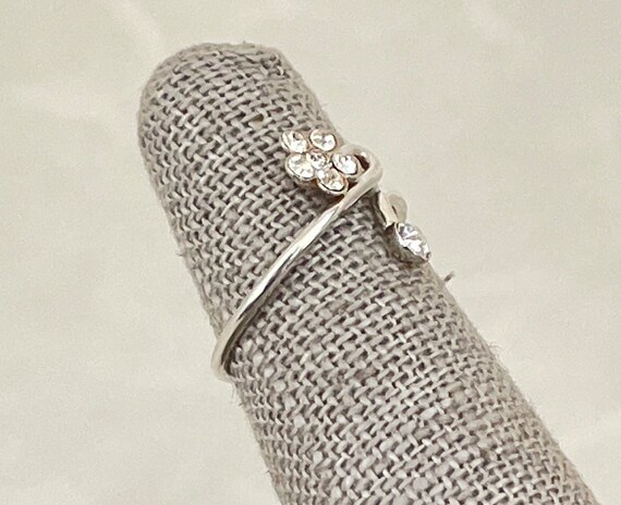 Sterling Silver Floral Toe Ring - image 3