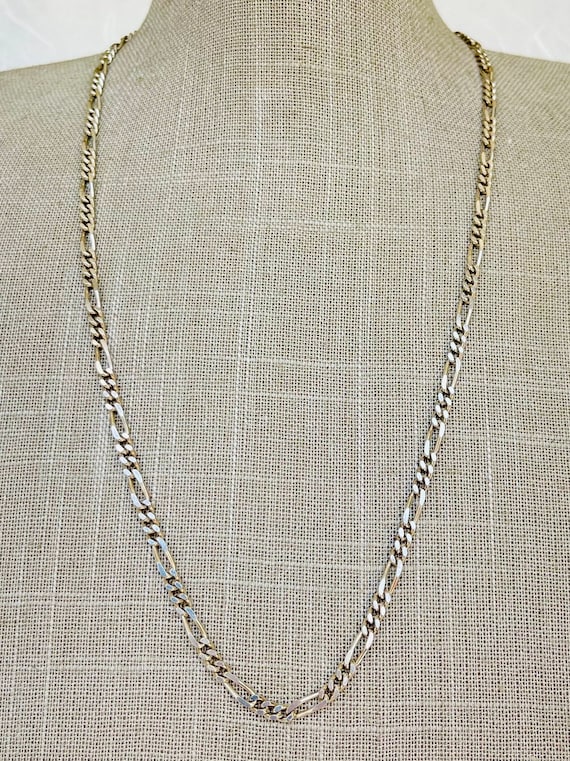 Sterling Silver 24" Figaro Necklace