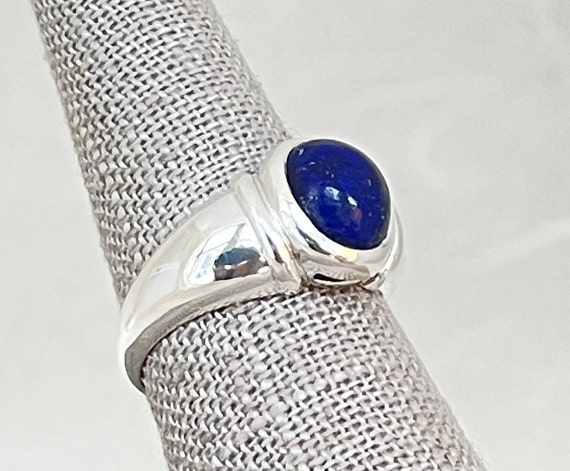 Sterling Silver Lapis Lazuli Ring - image 3