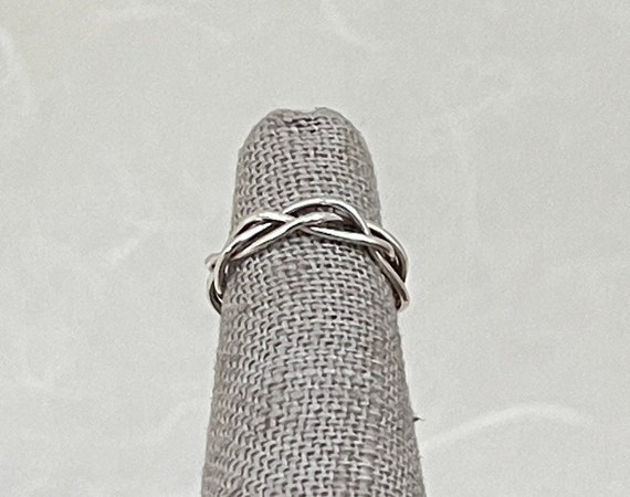 Sterling Silver Woven Toe Ring - image 2