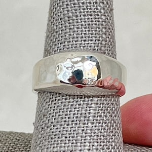 Sterling Silver Hammered Dome Ring