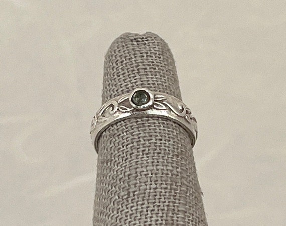Sterling Silver Patterned Toe Ring - image 2