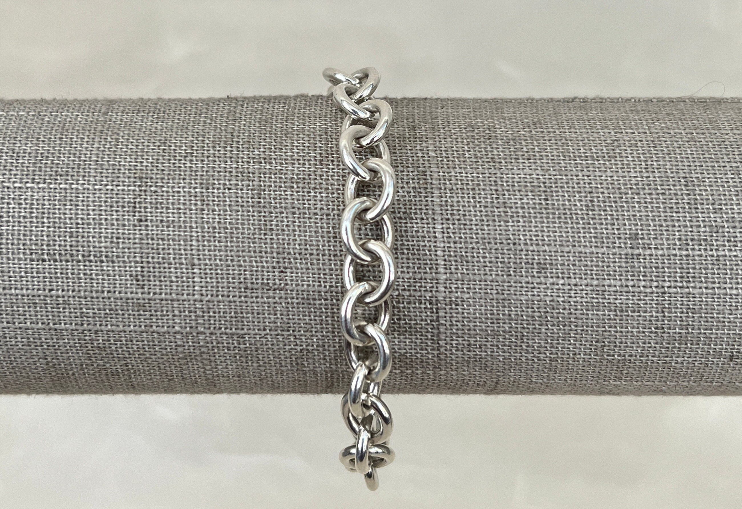 Sterling Silver  Heavy Cable Link Bracelet