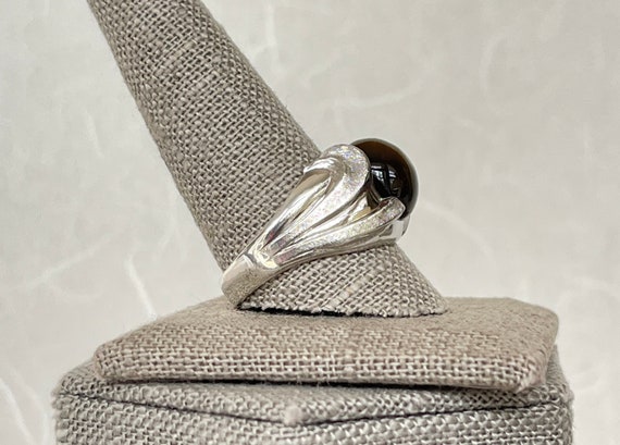 Sterling Silver Oval Tiger Eye Ring - image 4
