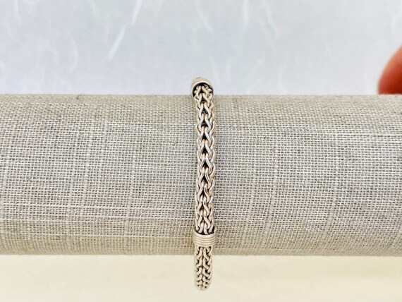 Vintage Sterling Silver Round Wheat with Inline A… - image 3