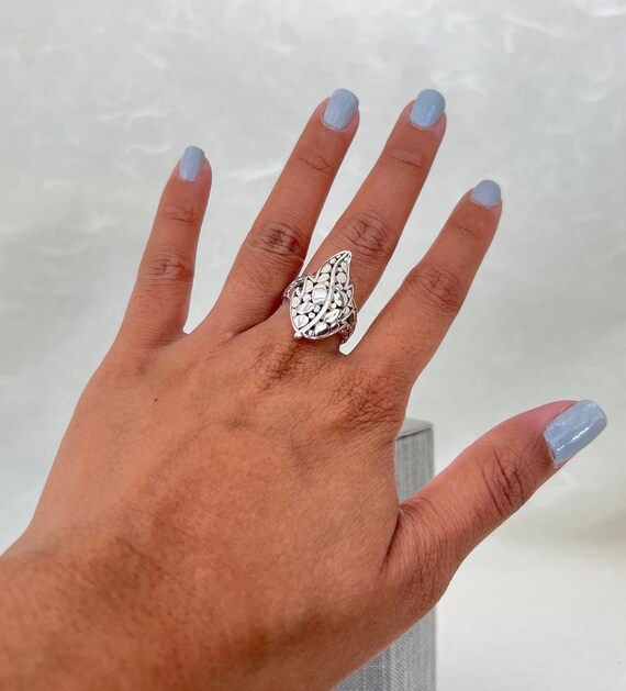 Sterling Silver Leaf Shape Ring - image 6