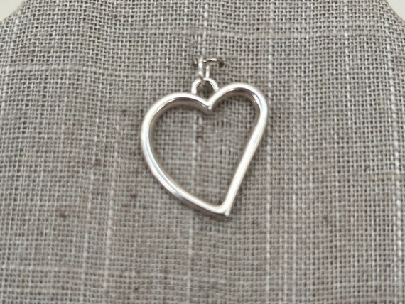Vintage Sterling Silver Open Heart Charm