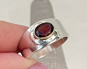 Sterling Silver Garnet Ring