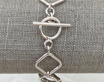 Bracciale A Maglie Cerchi Combinati In Argento 925 – Gioiello Donna Made In Spain – Idea Regalo Con Astuccio - 2