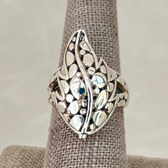 Sterling Silver Leaf Shape Ring - image 1