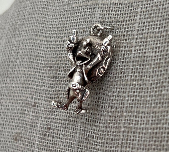 Vintage Sterling Silver Rooster Charm - image 3